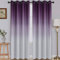 Ombre Verdunkelungsvorhänge für Schlafzimmer, Farbverlauf Lila bis Grau Weiß, Polyester, lichtblockierend, thermisch isoliert, Ösen für Fenster, 2 Paneele, 132.1 x 213.4 cm Länge