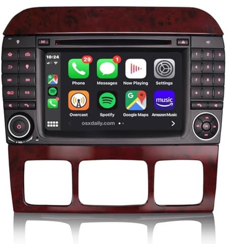 ERISIN 7 Zoll Android 14 Autoradio für Mercedes S/CL Class W220 W215 Unterstützt GPS-Navi Carplay Android Auto DSP Bluetooth 5.0 DVD Canbus A2DP SWC WiFi DAB+ 8-Kern 4GB RAM+64GB ROM