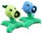 lefeng 2 Stück Pflanzen gegen Zombies Plüsch Spielzeug PVZ Blau Grün Peashooter Stoffiter Puppe Kuscheltier Plüschtier
