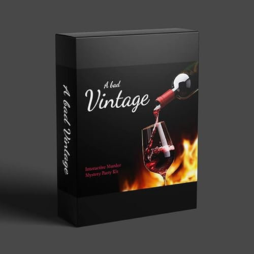 Red Herring Games: A Bad Vintage, Murder Mystery Games for Adults, Murder Mysteries Adult Games, Murder Mystery Dinner Party Game, Guess Who Game, Adults Party Game, Complete Kit - 12 Players