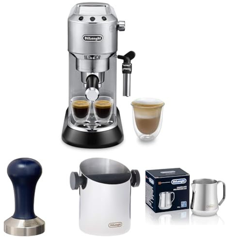 De'Longhi Dedica, Tamper, Knock-Box, Milchkännchen