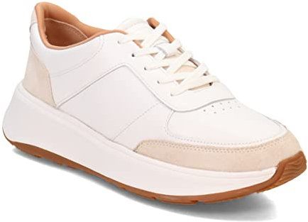 Fitflop Womens F-Mode Leather/Suede Flatform Sneaker, Urban White, 5.5 UK