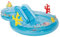 INTEX Under The Sea Inflatable Kiddie Pool: Inflatable Kids Pool with Water Sprayer and Slide – Splash Pad – 122 x 76 x 28 – Ages 3+