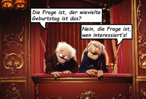mrdeco Metall Schild 12x18cm gewölbt Waldorf Statler Muppet Show Geburtstag Blechschild