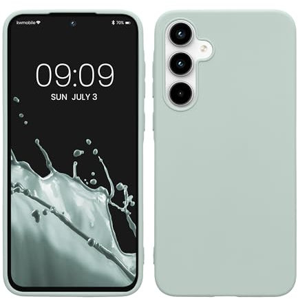 kwmobile Custodia Compatibile con Samsung Galaxy A35 Cover - Back Case per Smartphone in Silicone TPU - Protezione Gommata - menta freddo