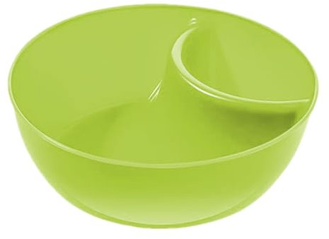 zwxqe Anti-Soggy Cereal Bowl, Snack Bowl with Compartments, Snack Platter with Sections | Snack and Dip Bowls, Anti Soggy Divided Bowl for Chips, Dips Snacks Salsa Salad Nuts