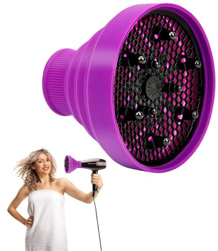Diffuseur Seche Cheveux,Diffuseur Cheveux Universel,Diffuseur Boucle Pliable,Diffuseur Cheveux Universel Pliable,Diffuseur Sèche-Cheveux en Silicone,Universal Cheveux Diffuseur