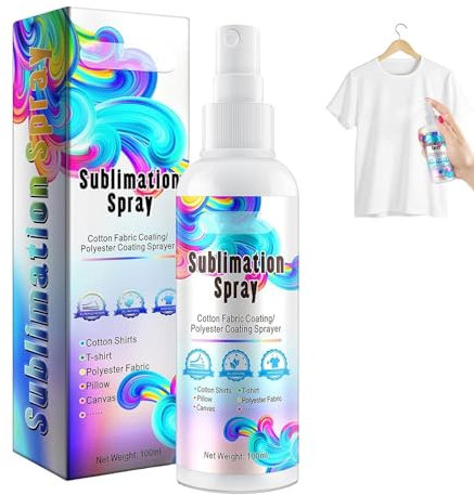Pulverizadores de Sublimación, Espray de Sublimación para Camisas de Algodón, Spray Brillante de Sublimación, Spray de Revestimiento de Sublimación de Secado Rápido, 100ml