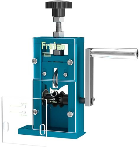 Frstem Manual or Drill Operated Wire Stripping Machine 3-20 mm Wire Stripping Machine with Hand Crank Wire Peeler 65 MN Spring Steel Blade and Aluminium Frame for Recycling Copper Scrap