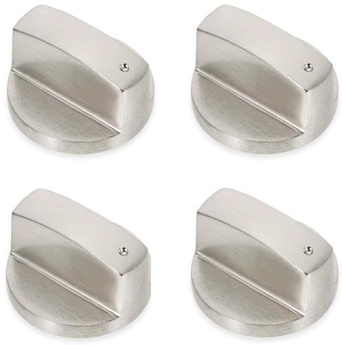 Xrten 4 Pezzi 6mm Gas Manopola Controllo Forno Rotante Interruttore, Universale Stufa Gas Adattatori, Fornello Manopole Controllo Metallo Stufa per Cucina Stufa Gas Piano Cottura Forno