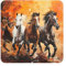 Horses Running Art Round Soft Magnetic Fridge Magnets, Designed With Unique Patterns And Perfect Materials
