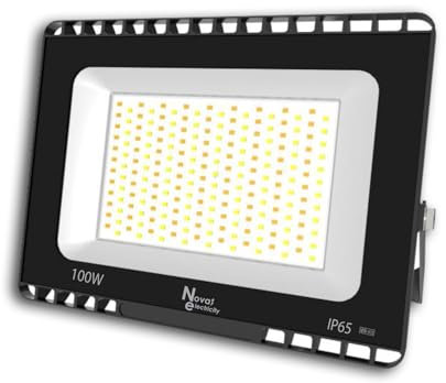 Proyector LED 100W IP65, Luz Cálida/Neutra/Fría, 120° Ángulo, Aplique y Foco Exterior LED, Focos LED CCT para Pared y Jardín