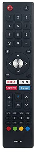 New RM-C3367 RMC3367 Voice Replacement Remote Control Compatible with JVC LED TV LT50KC508 LT-50KC508 50 4K UHD Smart TV