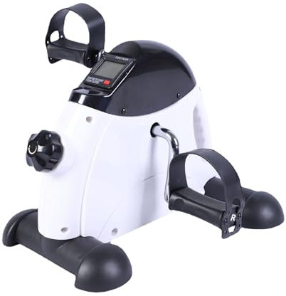 NK Pedales Estáticos, Ejercitador de Pedal para Entrenamiento de Brazos y Piernas, Niveles de Resistencia Regulables, Pantalla LCD