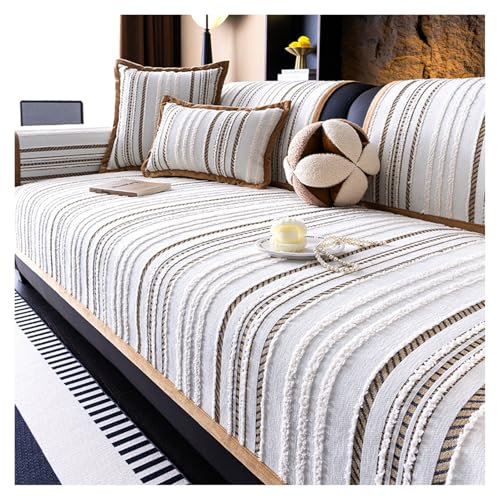 FYFWPA Couch Überzug L Form Sofabezug: Weiche Chenille für Ecksofa Weiche Sofa Überzug für 1 2 3 4 Sitzer Sofabezug Anti Rutsch Sofa Schutzhülle Hund Katze Sofaschoner(Coffee,70 * 90cm)