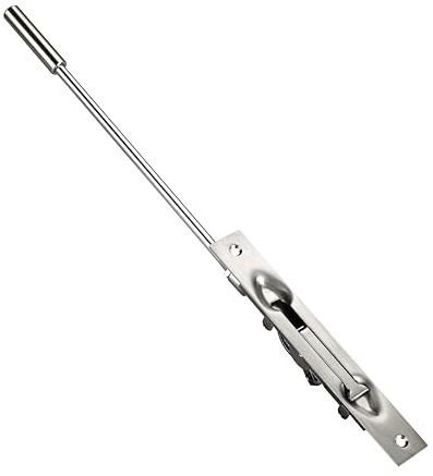 TOGU 30,5 cm massiver Edelstahl-Hebelverlängerung, bündiger Bolzen für Metalltüren, bündige Verlängerungsschraube für kommerzielle Anwendungen, Geschäft, Schule, Büro, gebürstete Oberfläche