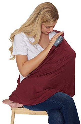 NeoTech Care Stilltuch/-schal - Stillzubehör - weicher Stoff (Burgunderrot)