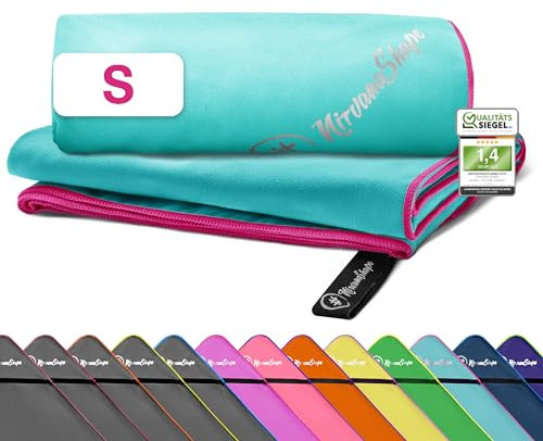 NirvanaShape Mikrofaser Handtuch, Microfaser Handtücher leicht, kompakt als Badetuch, Reisehandtuch, Strandtuch, Sporthandtuch für Fitness, Strand, S 60 x 40 cm