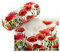 VON LILIENFELD Portaocchiali Astuccio Occhiali Leggero Stabile Colorato Compatto Donna Motivo Fiore Papaveri