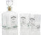 M. Cornell Jack Daniel's Bottle Design 3 Piece Decanter & Double Old Fashioned Glasses Set