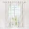 HongYa 1er-Pack Voile Gardine Transparenter Vorhang mit Ösen Wellen Druck H/B 225/140 cm Creme Braun