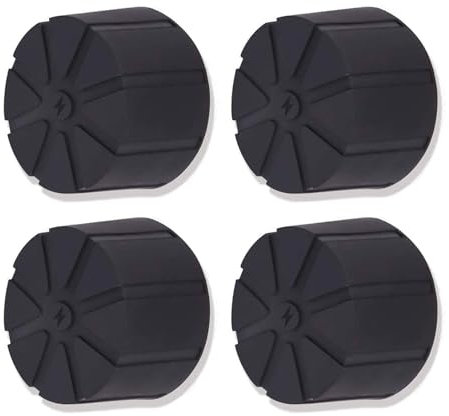 4 Pieces Vizemo Objektivdeckel aus weichem Silikon, Dehnbare Passform, elementsicher, 65-85 mm, Schwarz