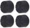 4 Pieces Vizemo Objektivdeckel aus weichem Silikon, Dehnbare Passform, elementsicher, 65-85 mm, Schwarz