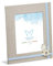 Corcnice Portafoto da Tavolo 13x18 Baby, tessuto lino ecru con applicazione nastro e cavallo a dondolo celeste