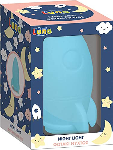 Diakakis Luna Nachtlicht Rakete mobile Einschlaf- und Orientierungshilfe Tischmodell