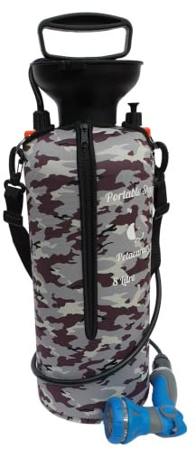 Petacarium Insulated Portable Shower (8 Litre, Desert) for Dogs, Camping, Paddleboarding, Muddy Walks