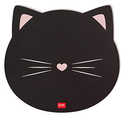 Legami - Tappetino per Mouse, Mousepad con Superficie Antipolvere e Antiriflesso in PVC, Base in Gomma Antiscivolo, Tema Kitty, 22,3 x 23,3 cm