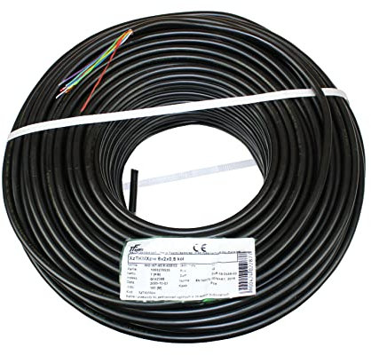 6x2x0,5mm Erdkabel mit hydrophobes Gel Elektrokabel, wasserdicht Fernmeldekabel, Steuerkabel für Magnetventil/Steuergerät, Telefonkabel (25M)