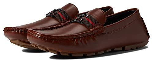 GUESS Men's Askers Loafer, Cognac, 43 EU