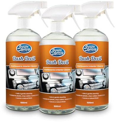 Dash Devil Interior Car Cleaner Triple Pack - Removes Dust, Dirt, and Grime, Leaves Natural Matte Finish, Safe for All Surfaces 3 x 500ml