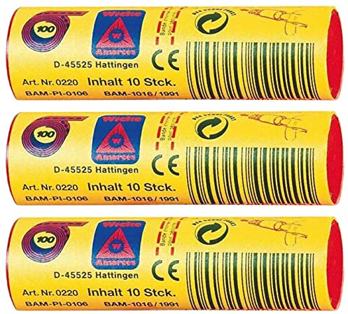 Sohni-Wicke 0220 Amorces 100 Schuss Bänder für Spielzeugpistolen (3 Rollen a 10 Bänder)