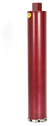 Fresa diamantata M22, 63-112 mm, 450 mm, per calcestruzzo, calcestruzzo cellulare, marmo, mattoni, piastrelle, granito (76 mm)