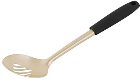Salter BW11128EU7 Olympus Collection Slotted Spoon, Long-Lasting Stainless Steel Kitchen Utensil, Hanging Hook, Easy-Clean, Metal Multifunctional Cooking Tool For Straining, Serving and Stirring, Gold
