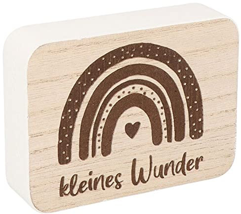 Spruchreif I Spruchtafel I Deko-Tafel mit Spruch I Aufsteller aus Holz mit Spruch I Deko Aufsteller mit Gravur I Geschenk zur Taufe I Geschenk zur Geburt I Deko fürs Kinderzimmer I Kleines Wunder