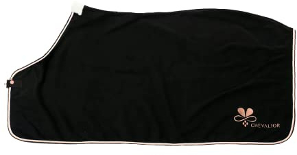Abschwitzdecke Pferd Schwarz Roségold Made in Germany (145cm)
