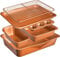Gotham Steel 6 Pc Stackable Bakeware Set - Nonstick Oven Pans, Baking Sheet, and Wire Rack - Complete Kitchen Set, Oven/Dishwasher Safe, 100% Non-Toxic