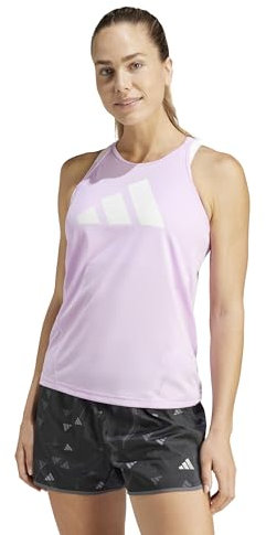 adidas Mujer Run It Stripes Tank Top, Bliss Lilac, S