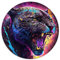 1000-teiliges Puzzle The Excited Panther, runde Puzzles für Erwachsene und Kinder, Papppuzzles, lustige Puzzlespiele (Größe 67,5 x 67,5 cm)