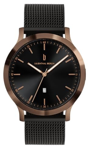 Lilienthal Berlin Herrenuhr Huxley in Bronze – Armbanduhr aus 316L Chirurgenstahl mit einem Quarzuhrwerk & saphirgehärtetem Mineralglas – 40 mm