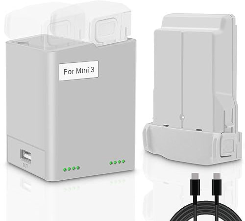 COOLSHOW Volo intelligente Mini 3 Pro Batteria 1 pezzo 3850mAh Mini 3 Batteria di ricambio e Kit Hub Caricabatteria Mini 3 a due vie Compatibile con DJI Mini 3,Mini 3 Pro Drone