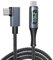 240W USB Cable Display with Thunderbolt 3, Right Angle USB C to USB C Cable Display 3.3ft, Support 8K@60Hz 40Gbps Transfer USB 4 Cable Fast Charging for Samsung/Mac/iPad/Dell/Google Pixel/PS5