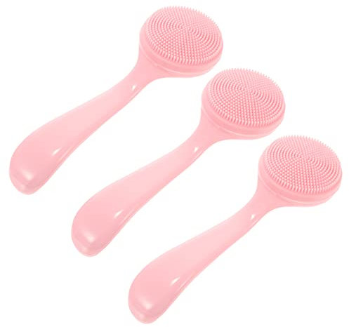 Strumento per la pulizia dei pori, 3 pezzi in morbido silicone, spazzola per la pulizia manuale del viso, spazzola esfoliante in silicone, spazzola per la pulizia del viso, spazzola per la pulizia del
