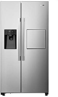Gorenje Frigorifero Fianco a Fianco, 91 cm, 560 litri, NoFrost Plus, IceMaker, Wasserspender, Grigio