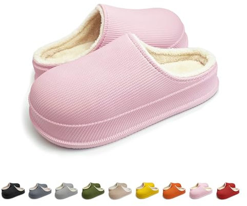 Wolkensohle Schlappen Damen Herren Wasserdicht Rutschfeste Schuhe Winter Wärme Pantoffeln Hausschuhe Damen Plüsch Komfort EVA Sohle