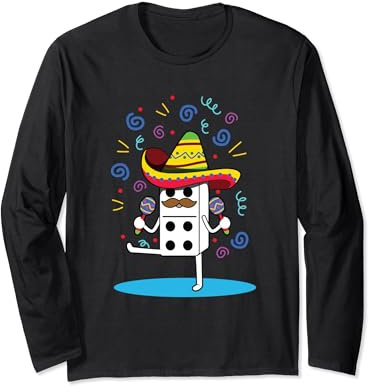 Domino Hut Und Maracas Langarmshirt