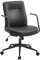 SONGMICS Bürostuhl, Computerstuhl, PU-Oberfläche, leicht zu reinigen, höhenverstellbar, Bequeme Rückenlehne und gebogener Sitz, bis 150 kg belastbar, tintenschwarz OBG031B01